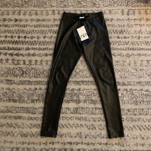 Zara faux leather leggings